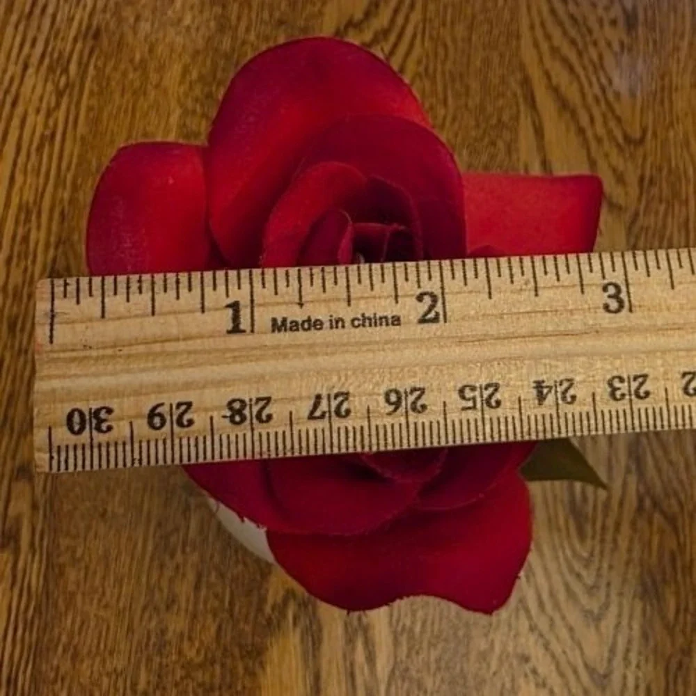 Retro Hallmark Blooming Expressions Red Rose I Love You‎ Heart Gift 7in Romance